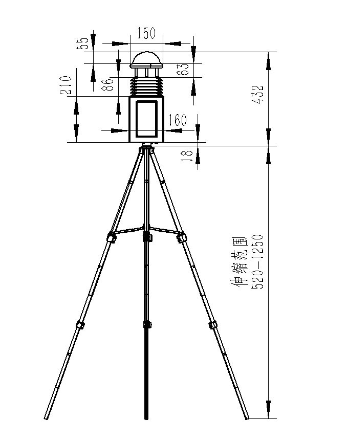 應急氣象設備產品尺寸圖